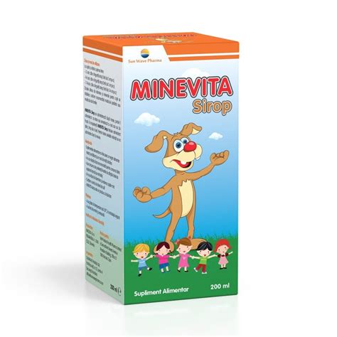 Diagrama compoziției Minevita Sirop: vitamine + minerale