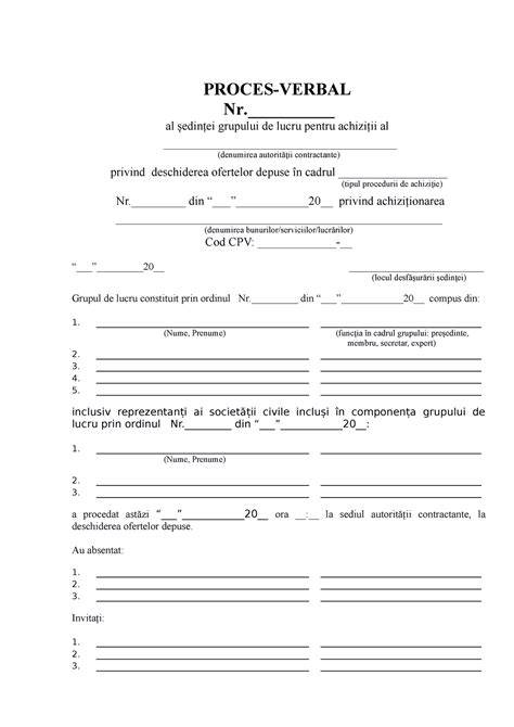 Procesul-verbal de deschidere: document oficial ce certifică începutul programului