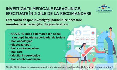 Schema flux investigații: de la consultație la diagnostic
