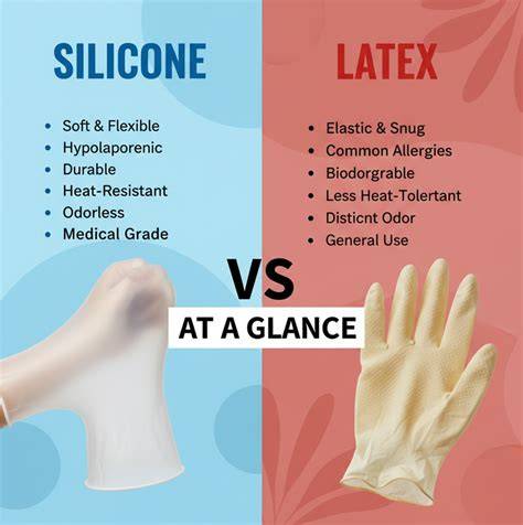 Diagramă comparație: silicon vs latex