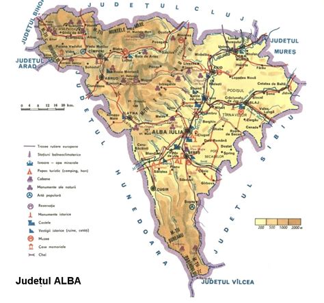 Harta aport local cu sectiuni arhitecturale si puncte de interes din Baia Sprie si imprejurimi