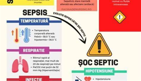 Schema cascadei inflamatorii în șocul septic