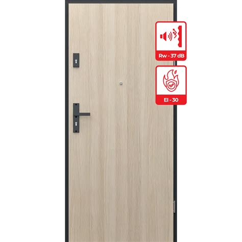 Ușă antifoc din lemn cu toc metalic