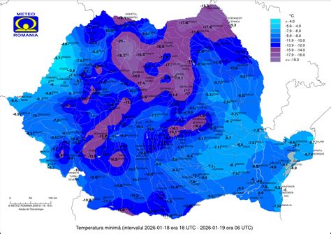 Harta radar precipitații cu scări de intensitate