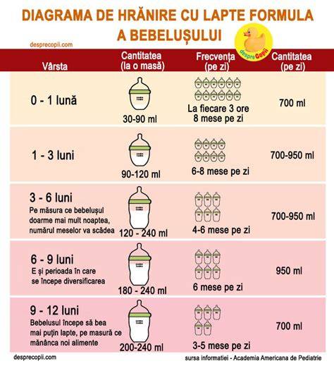 Diagrama pozitiilor de hranire cu biberonul