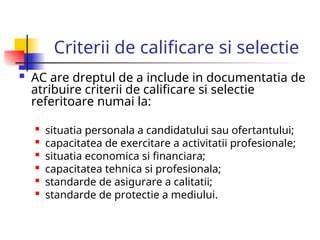 Infografic: riscile confuziilor între criteriile de calificare, selecție și atribuire