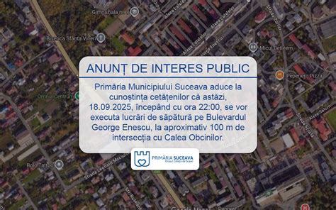 Hartă cu locația cabinetelor medicale din Suceava pe Bulevardul George Enescu