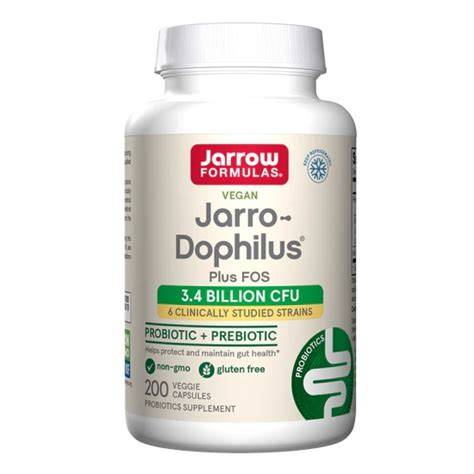 Infografic: Compoziția Jarro-Dophilus + FOS și rolul prebiotic-probiotic