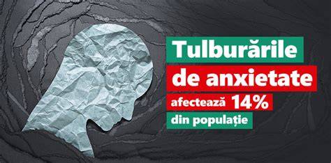 Infographic despre tulburările de anxietate: prevalență globală, costuri economice, și tipuri de tratament