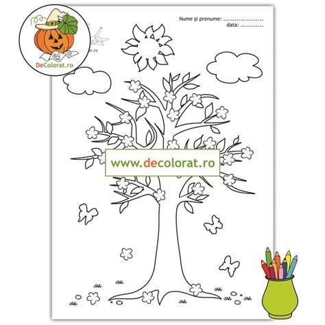 Planșă de colorat cu toamna - exemplu
