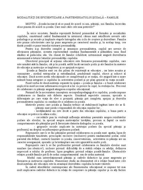 Infografie: Modelul parteneriatului şcoală-familie