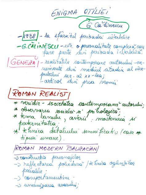 Infografic: Structura romanului Enigma Otiliei - planuri narative, personaje principale, fir epic