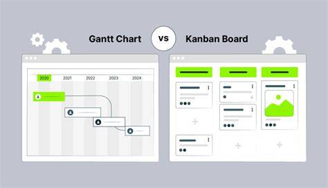 Comparație vizuală între diagrame Gantt vs. Kanban pentru diferite tipuri de proiecte