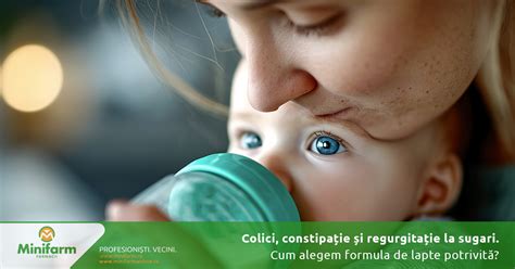 Grup de infografice despre diferențele dintre colici la sugari și adulți, cauze și tratamente