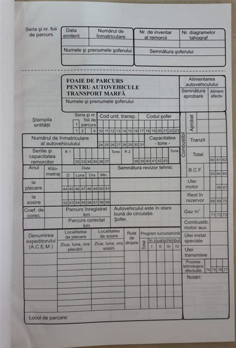 Exemplu licență de traseu autobuz
