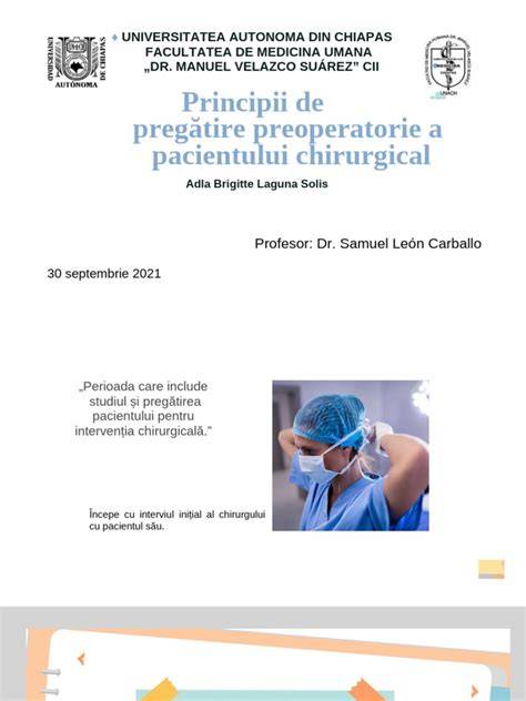 Schema pregătirii preoperatorii pentru cezariană