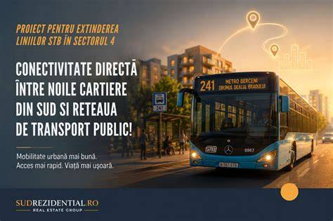 Infografic: amplasament strategic în Bucureștiul de sud, conectivitate, transport în comun