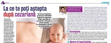 Diagrama uterului după cezariană