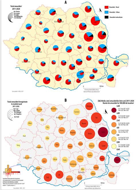 Hartă a României cu distribuția centrelor de asistență socială