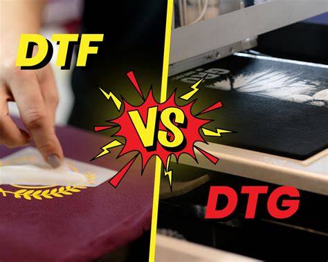 Infografic: Transfer termic vs DTG - etape, materiale relevante, avantaje