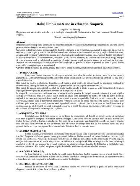 Infografic: rolul limbii materne în formarea identității și competențelor