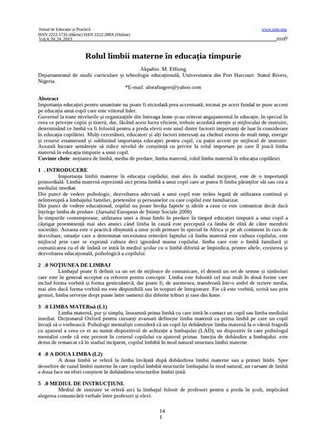 Infografic: Rolul limbii materne în formarea identității și a abilităților cognitive