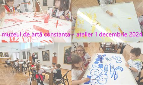 Copii participând la un atelier de artă
