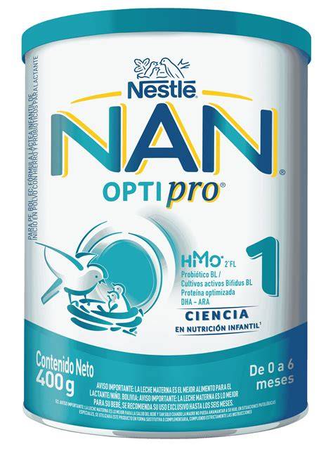 Schema de compoziție NAN OPTIPRO 1 cu acțiuni Bloare intestinală și probiotice