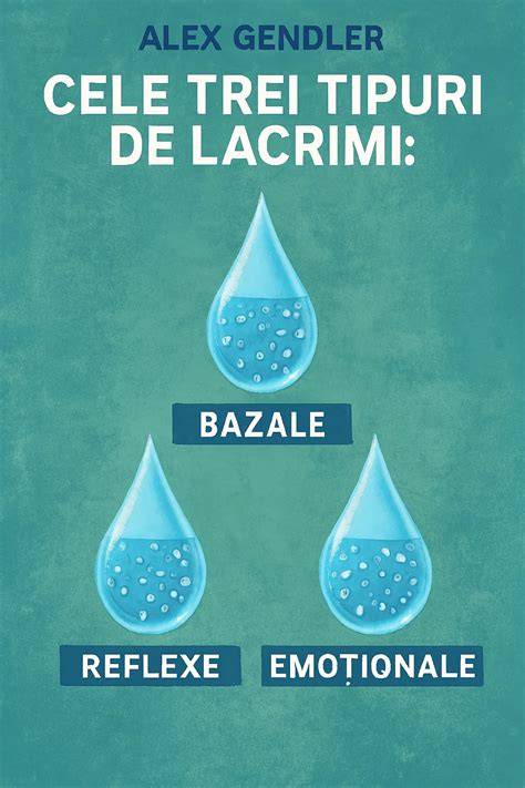 Infografic despre tipuri lacrimi bazale, reflexe și emoționale