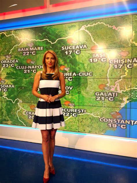 Imagine cu Iulia Zgripcea la TVR 2 pe vremea rubricii Meteo