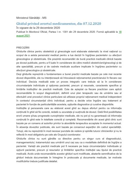 Diagrama procedurii de avort medicamentos