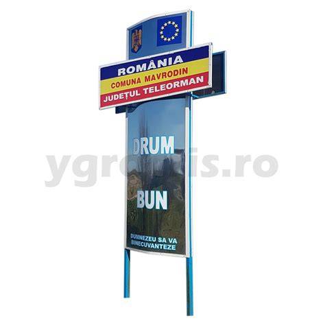 Imagini de referință pentru totemuri intrare localitate: varietate de forme, materiale și finisaje