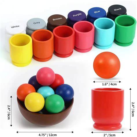 Imagine cu cupe colorate potrivite pentru bebeluși