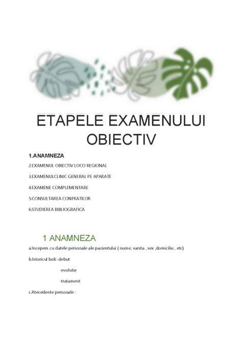 Diagramă: etapele examenului ginecologic