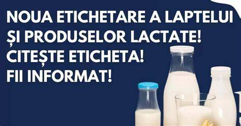Ilustration de reglementări etichetare lapte