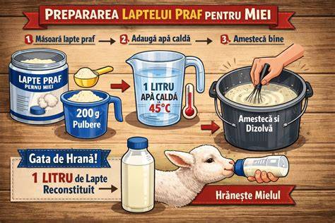 Schema de preparare corectă a laptelui praf