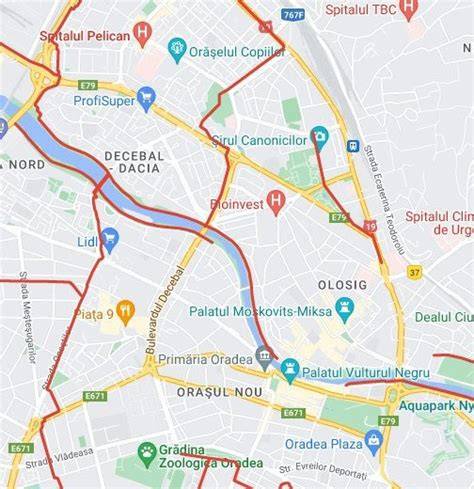 Cartografie a centrelor medicale din zona Oradea si Sânmartin, cu accesibilitatea pentru pacienți români