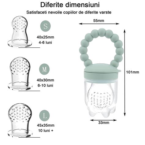 Forme și dimensiuni de suzete