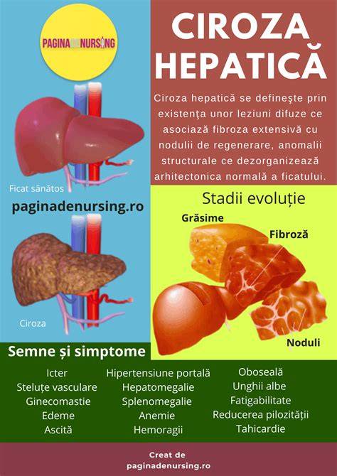 Infografic: “Mecanismele icterului în ciroza hepatică: hepatocelular vs colestatic”