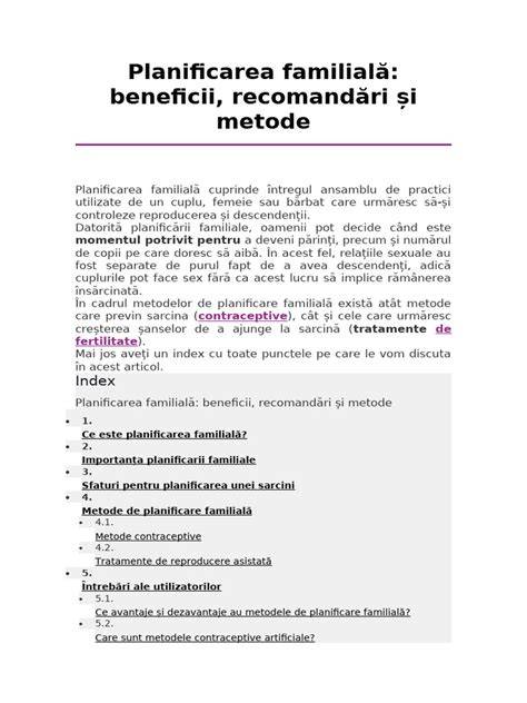 Infografic: traseul unei sarcini sănătoase și a planificării familiale