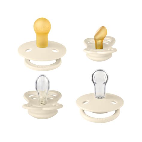 Ilustrație cu diferite tipuri de tetine pentru suzete: ortodontică, anatomică, rotundă