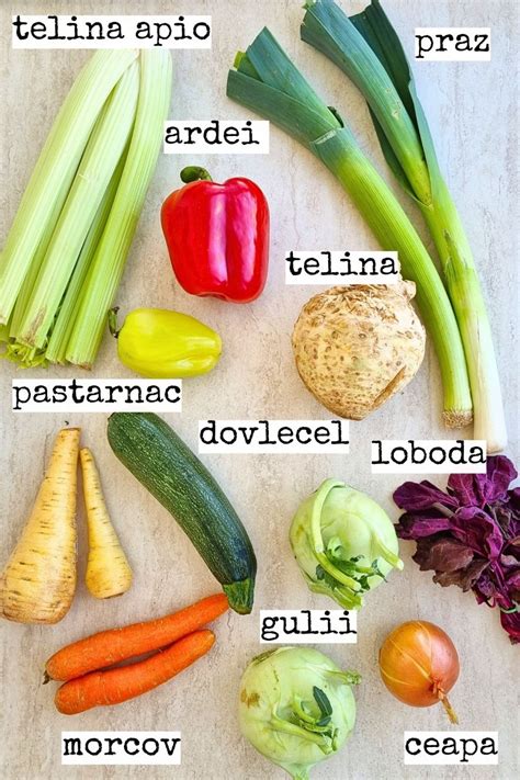 Grafic cu nutrienții din legumele folosite în supe