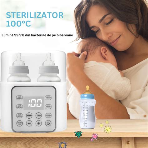 Fotografie cu un sterilizator electric pentru biberoane