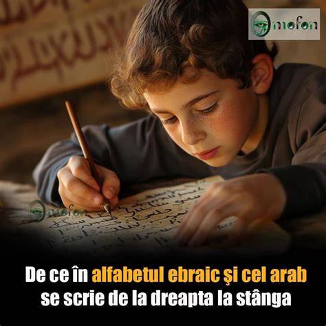 Infografic: Ortografia alfabetului ebraic pătrat, scrierea de la dreapta la stânga, nekudot
