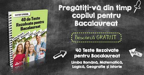 Infografic: Structura ghidului (40 de teste, 20 modele complete, 20 modele parțiale)
