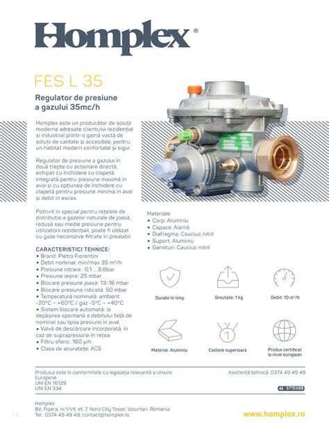 Diagrama unui regulator de presiune a gazului