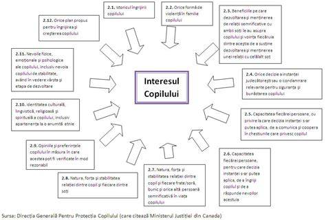 Diagramă: echilibrul drepturilor părinte și interesul superior al copilului