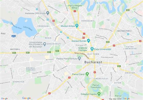 Hartă București cu Sectorul 1 evidențiat