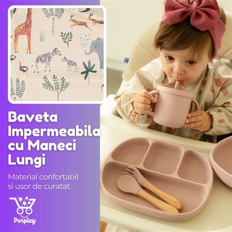 Infografic: Cum funcționează baveta cu buzunar pentru bebeluși