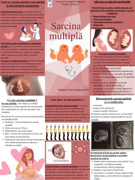 Infografic despre sarcina multiplă și riscuri